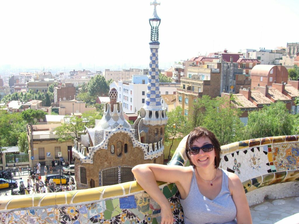 Woman traveling, visiting Barcelona Spain